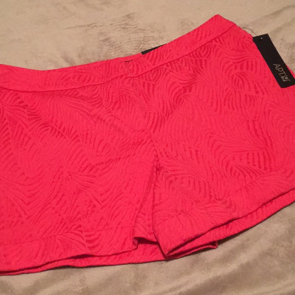 Coral Mid Rise Shorts